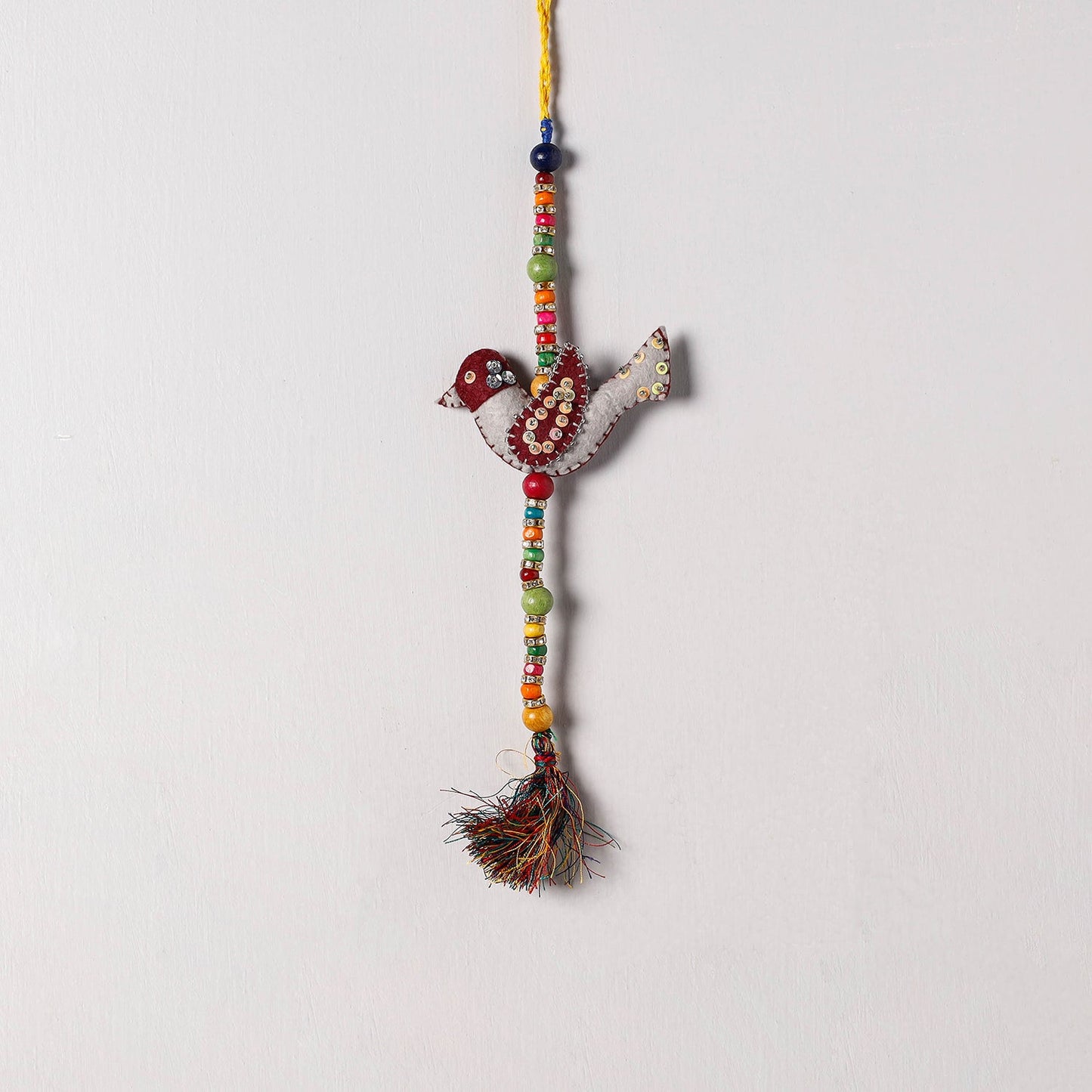 Buy Bird - Handmade Felt & Beadwork Wall Hanging