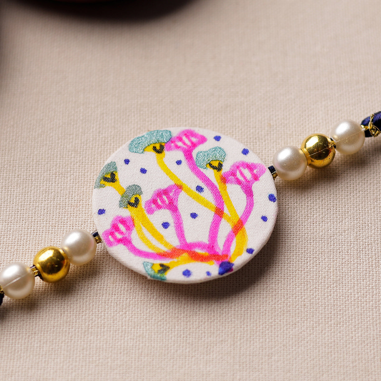 Bishnupur Handpainted Fabric Rakhi 15