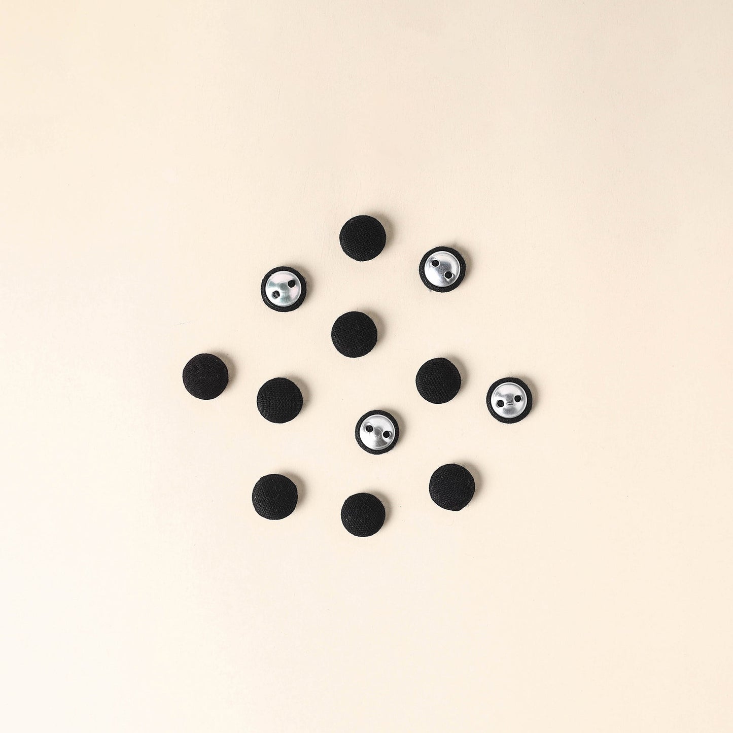 Black Handmade Fabric Button Small at iTokri