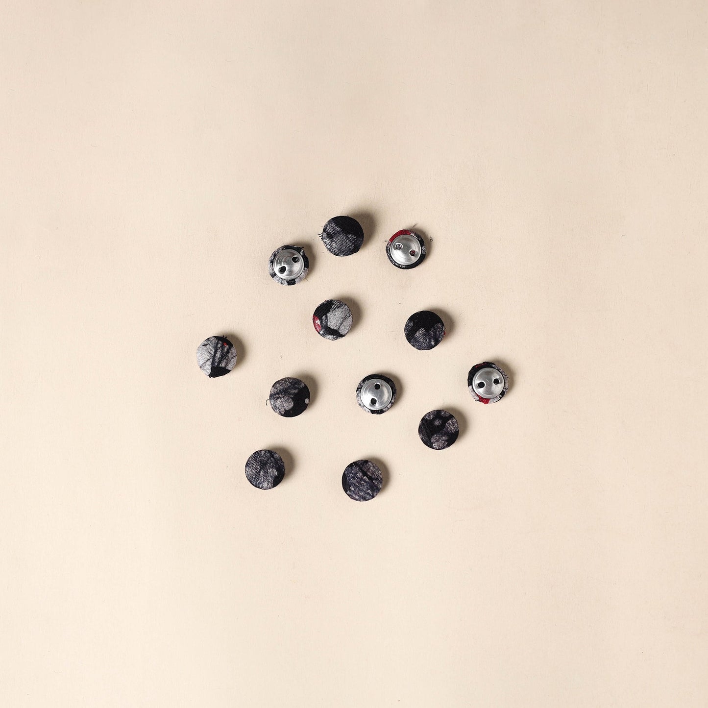 Black Handmade Fabric Button Small at iTokri