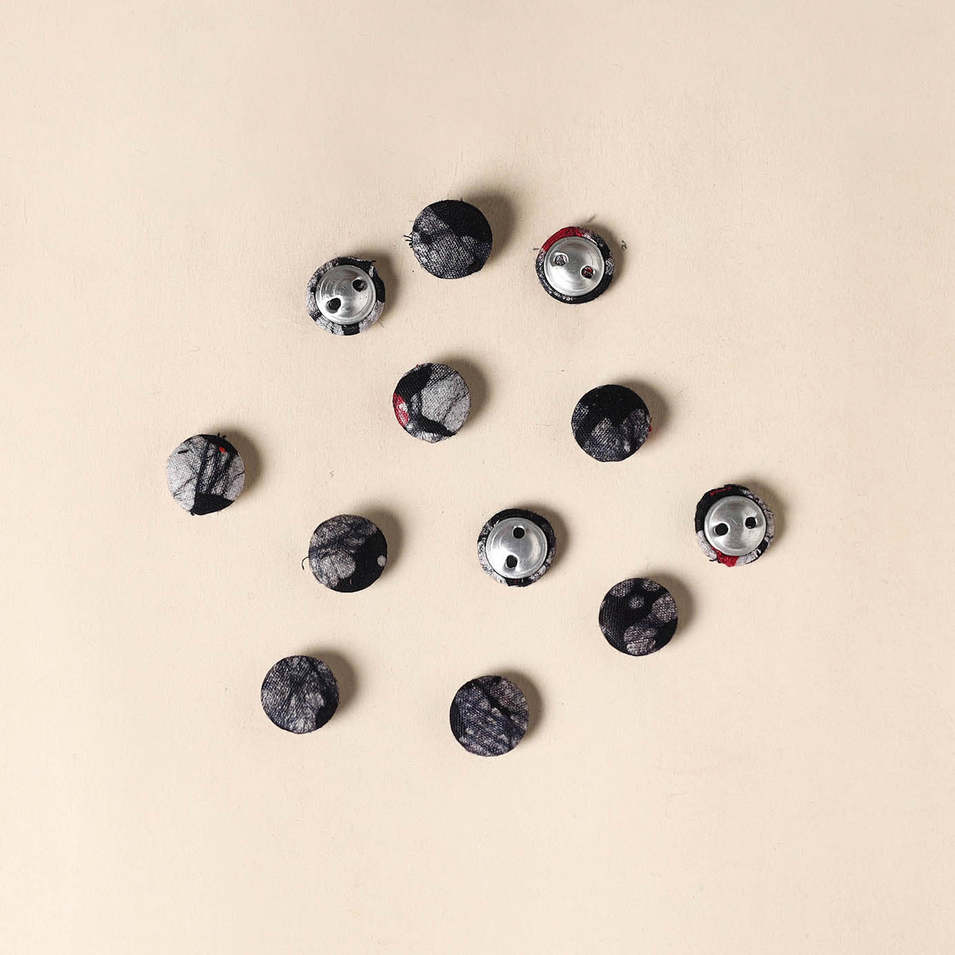 Black Handmade Fabric Button Small at iTokri