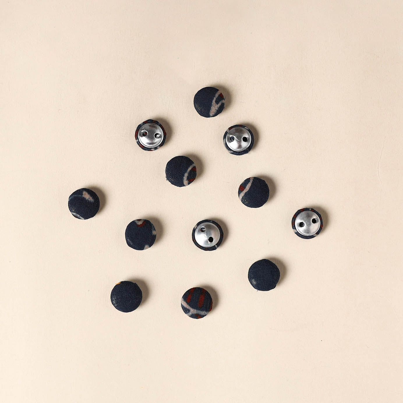 Black Handmade Fabric Button Small at iTokri