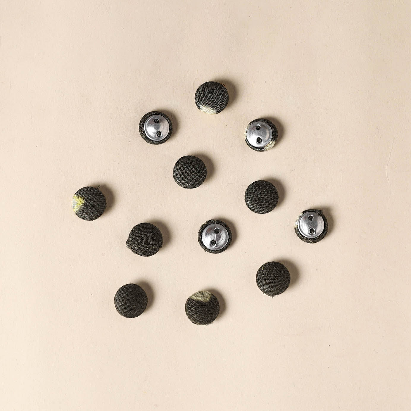 Black Handmade Fabric Button Small at iTokri