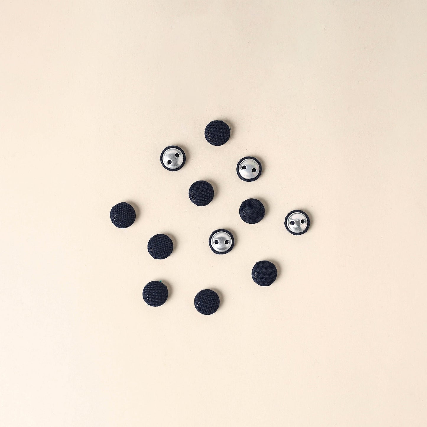 Black Handmade Fabric Button Small at iTokri
