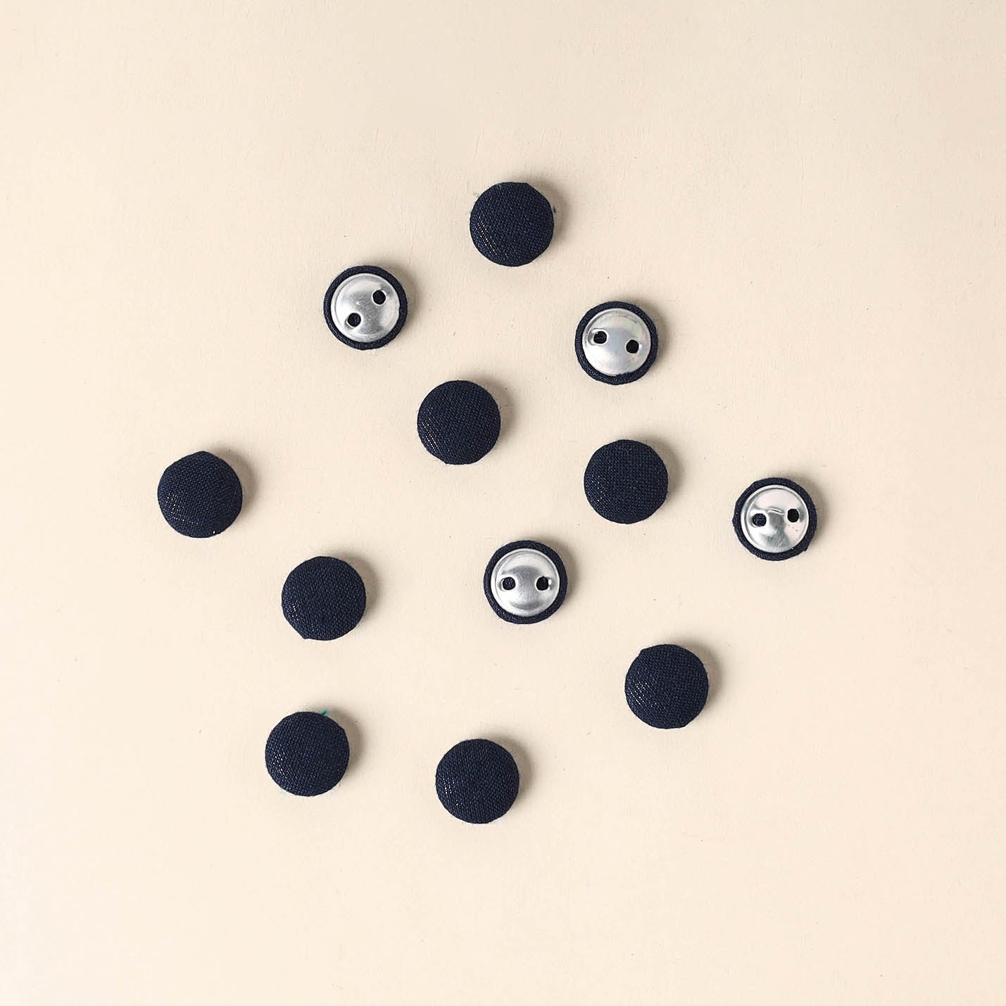 Black Handmade Fabric Button Small at iTokri