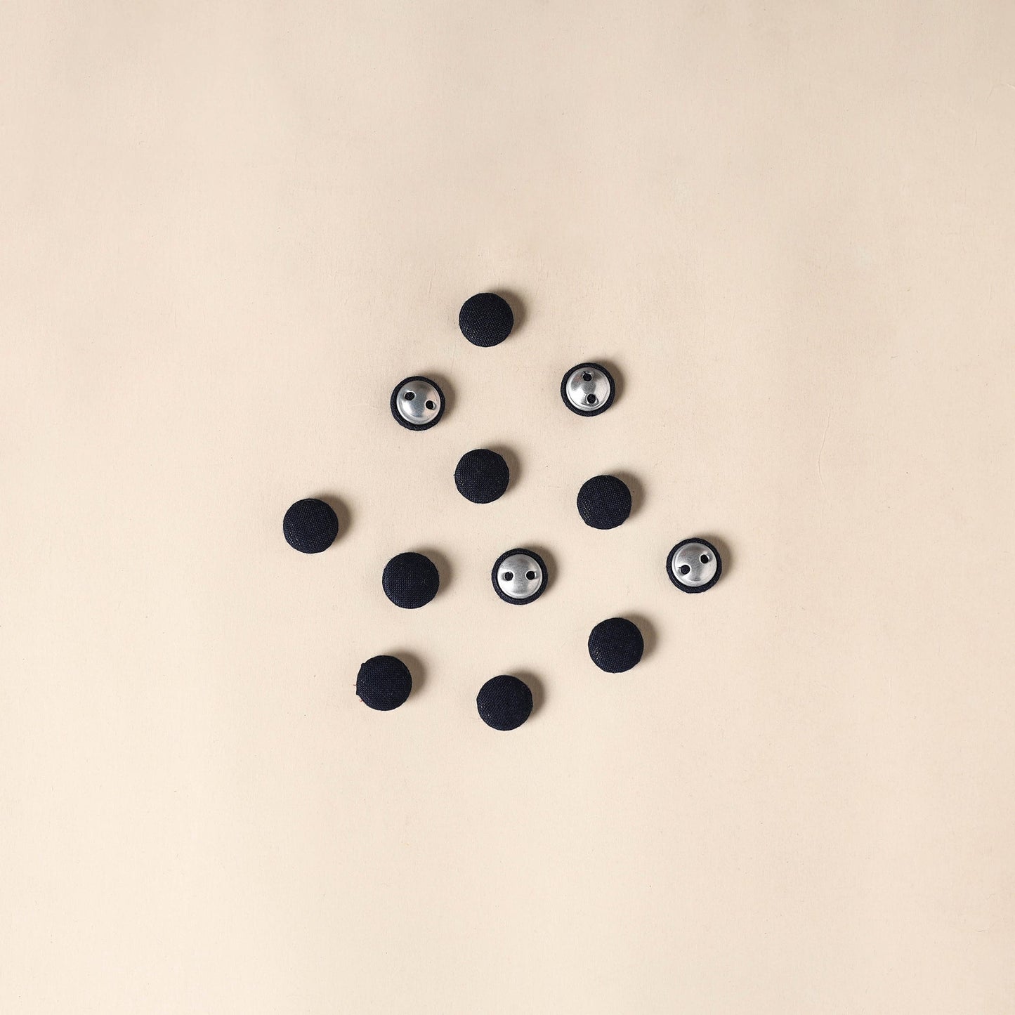 Black Handmade Fabric Button Small at iTokri