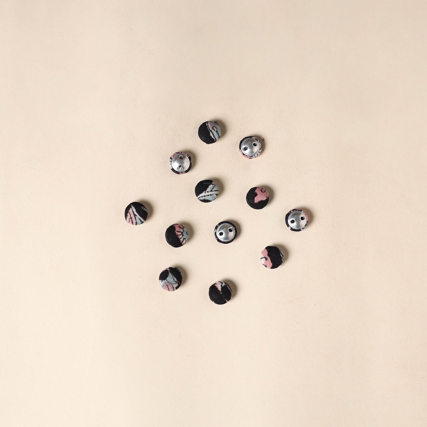 Black Handmade Fabric Button Small at iTokri