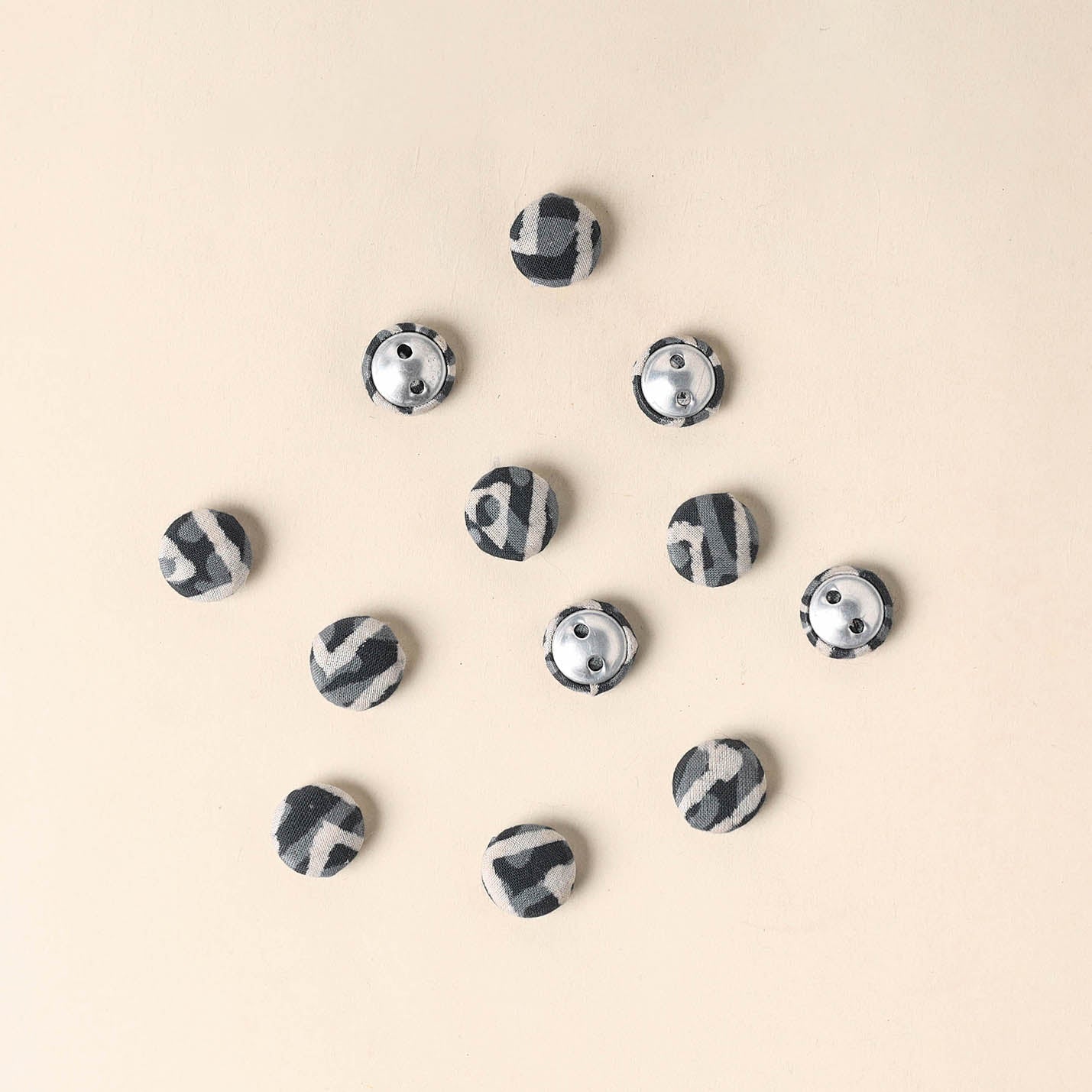 Black Handmade Fabric Button Small at iTokri