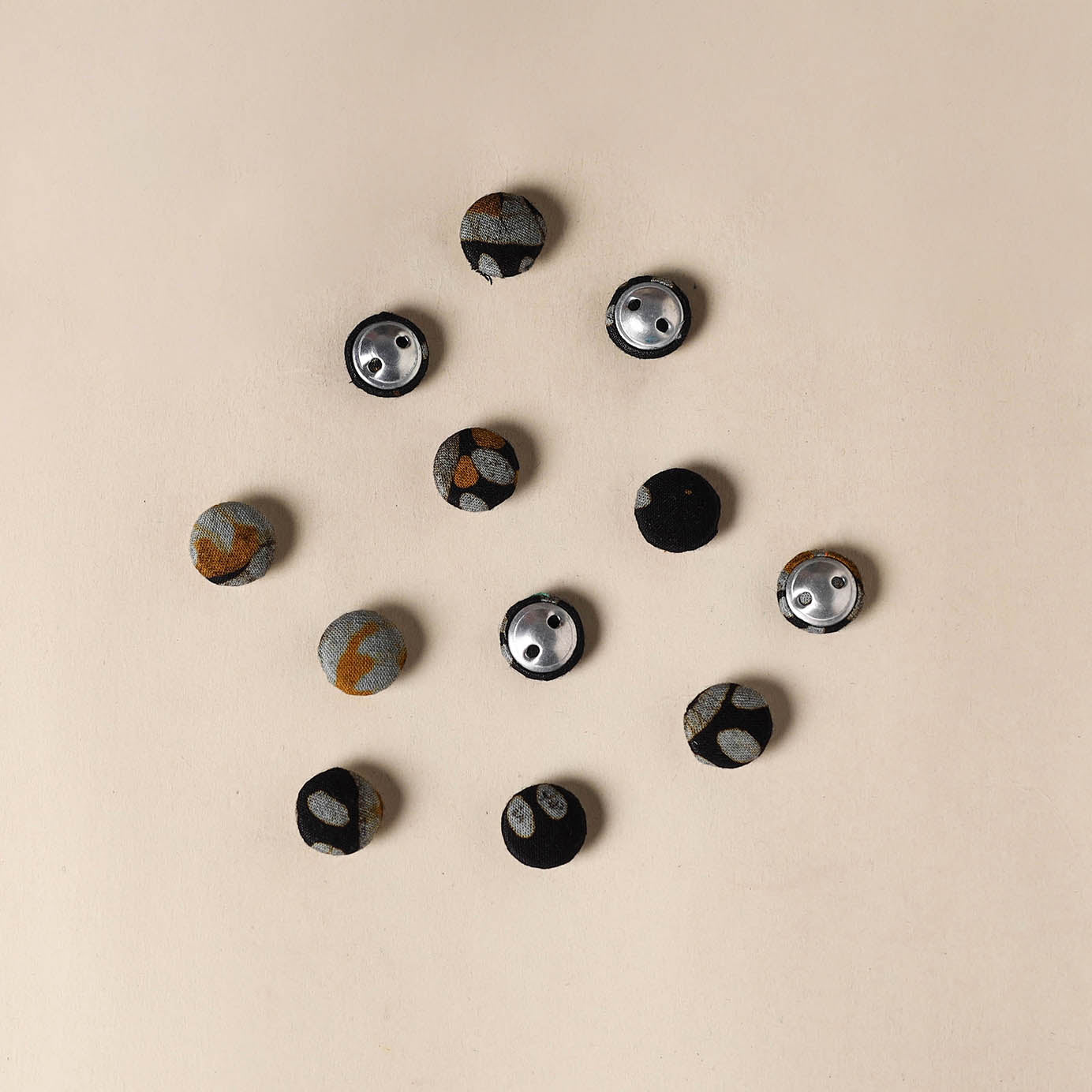 Black Handmade Fabric Button Small at iTokri