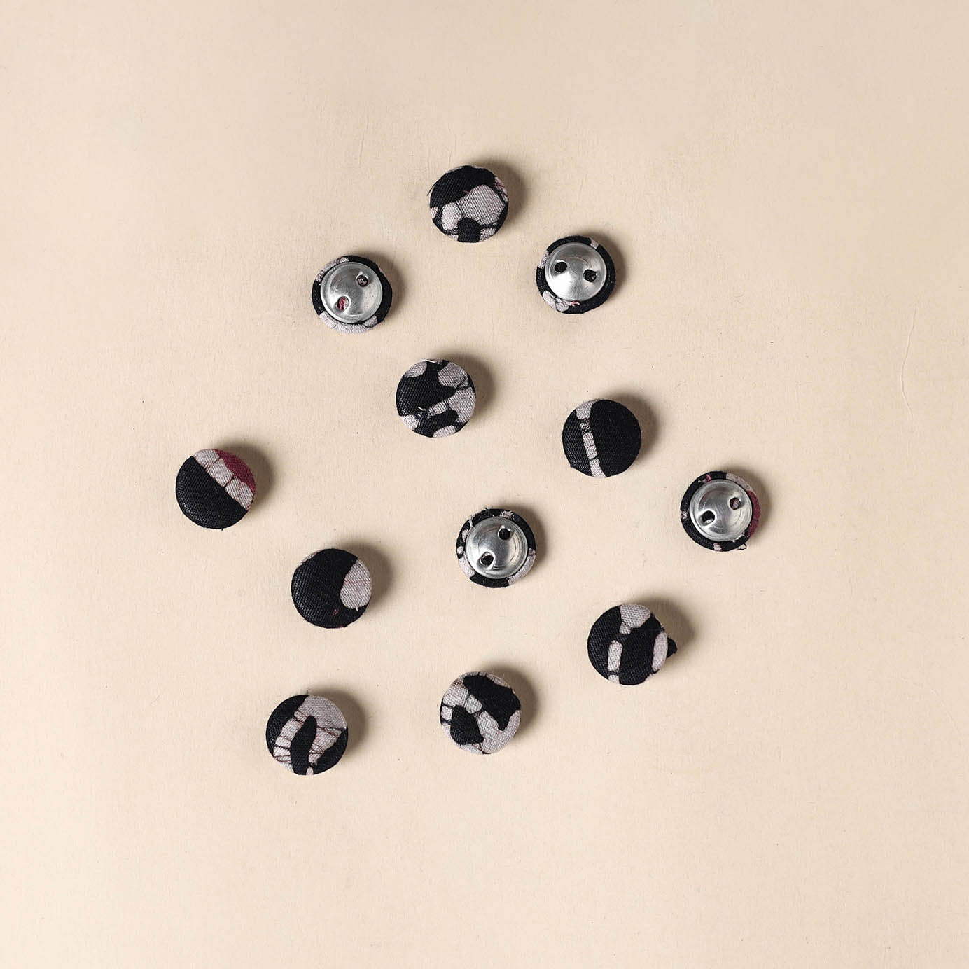 Black Handmade Fabric Button Small at iTokri