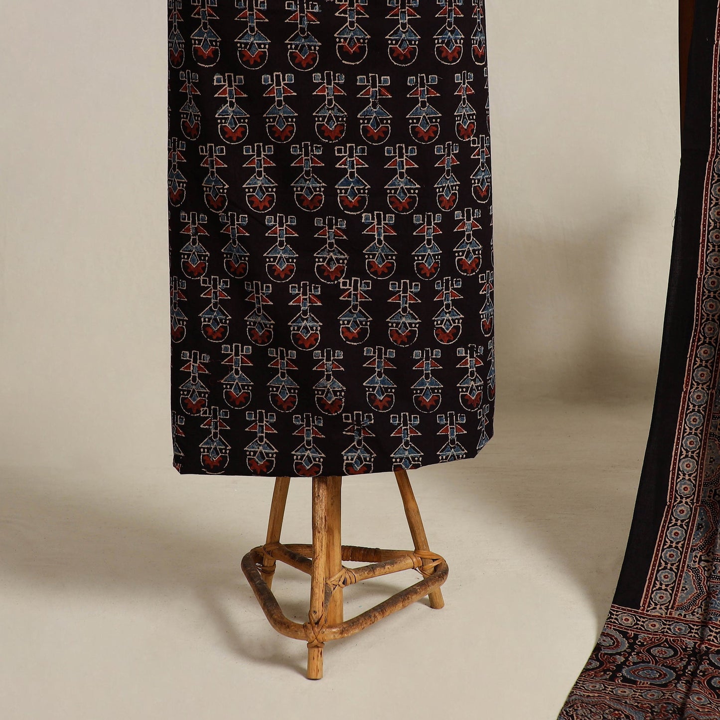 Buy 2pc Block Print Ajrakh Dress Material