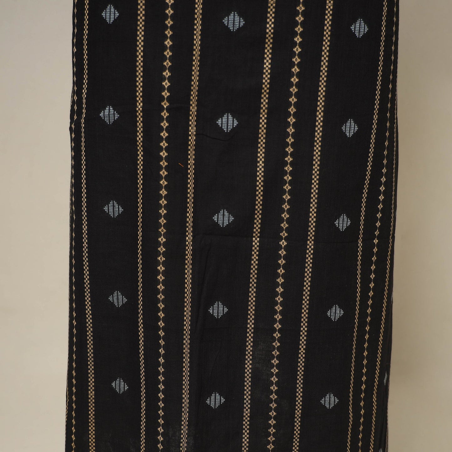 Black - 2pc cotton unstitched jacquard dress material
