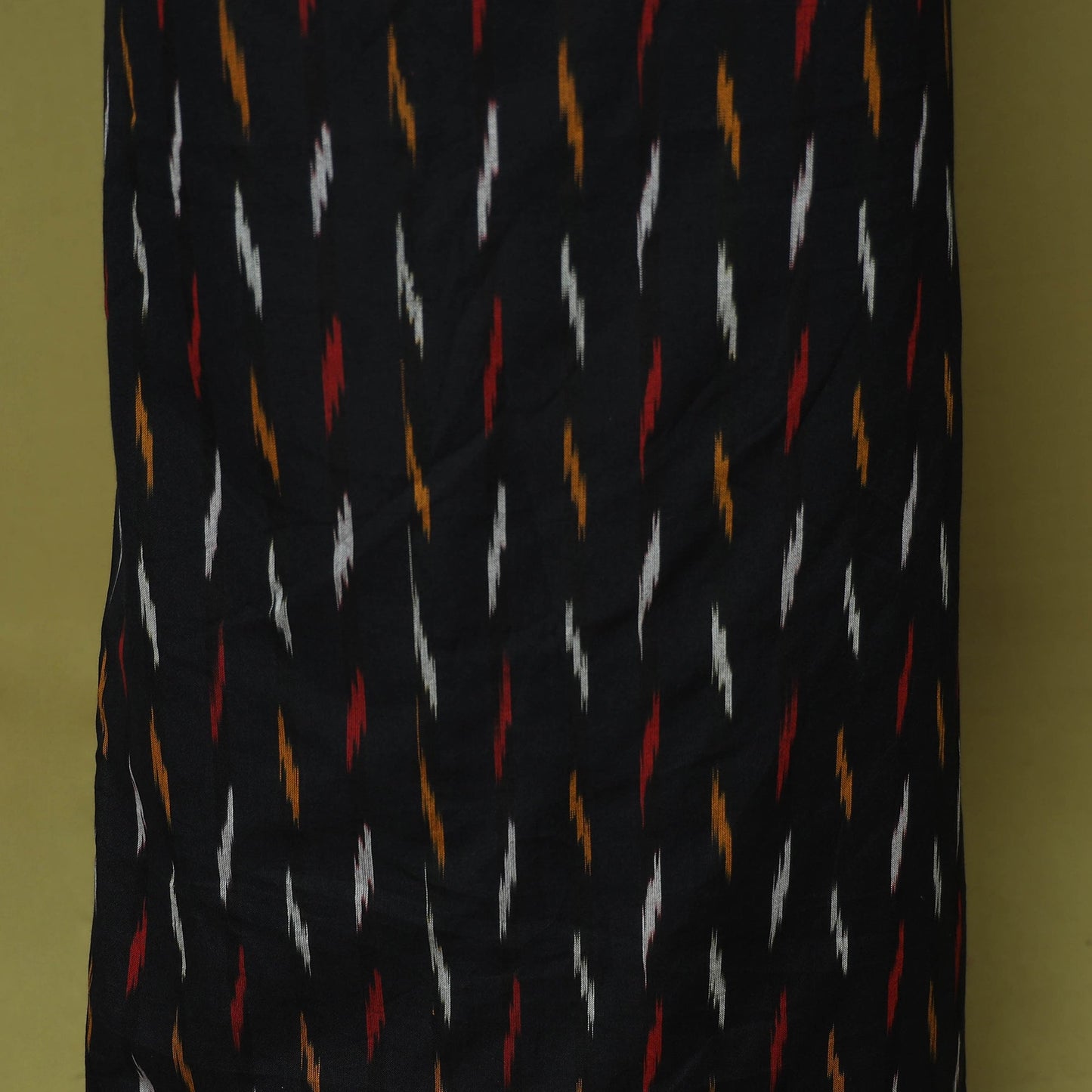 Black - 2pc cotton unstitched pochampally ikat dress