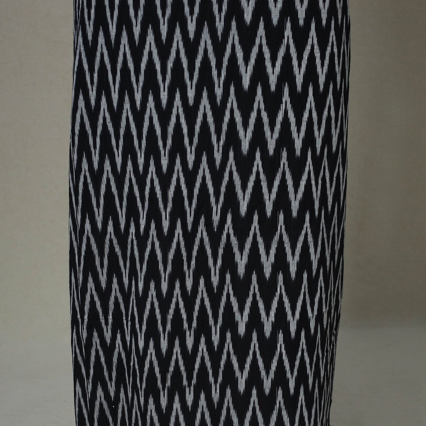 Black - 2pc unstitched cotton pochampally ikat dress