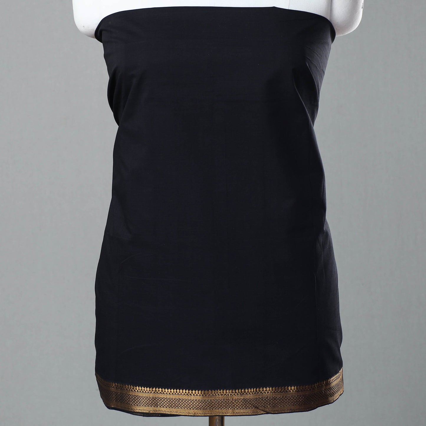Black 3pc Handloom Cotton Mangalagiri Dress Material