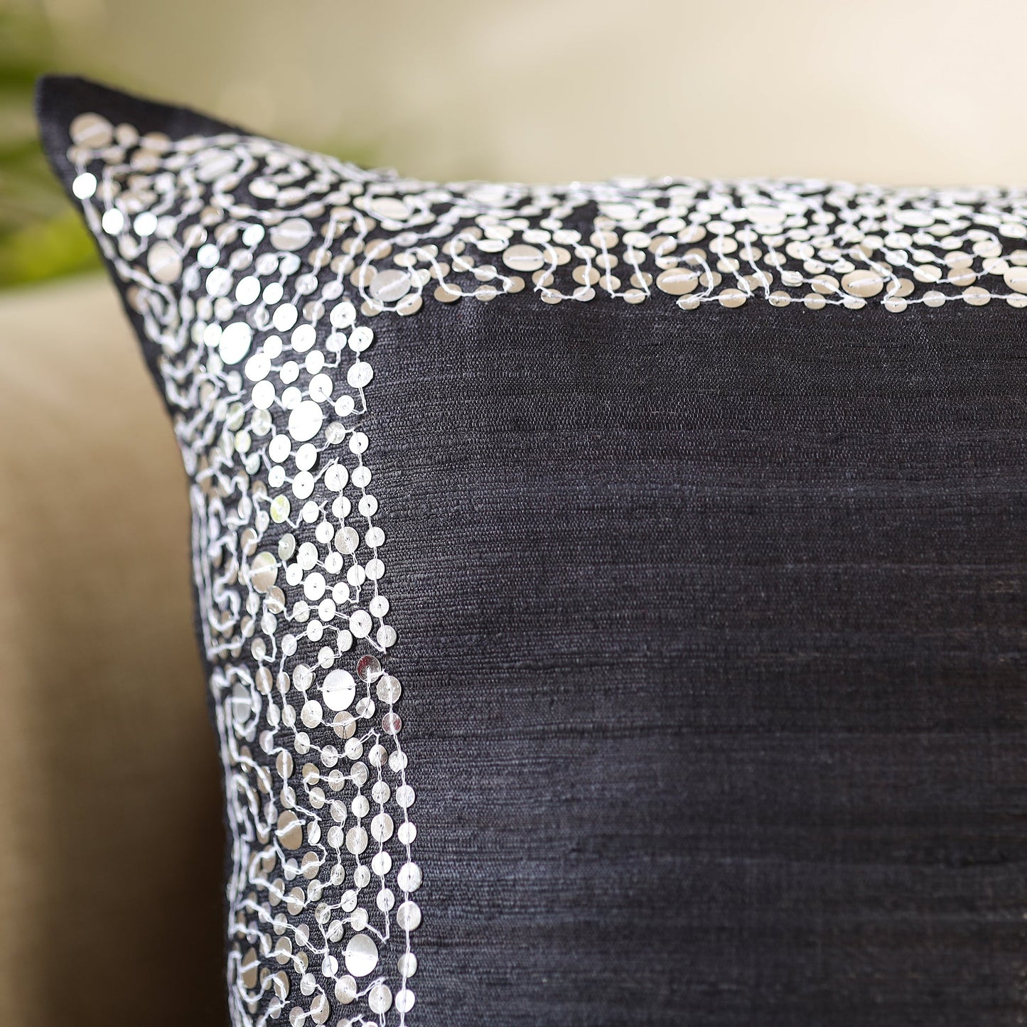 Aari Embroidery Cushion Cover