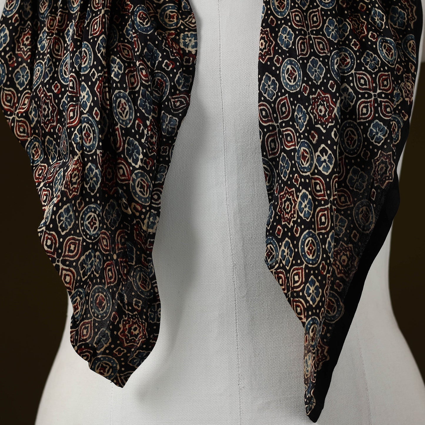 Modal silk pendant necklace scarf 37 - handcrafted