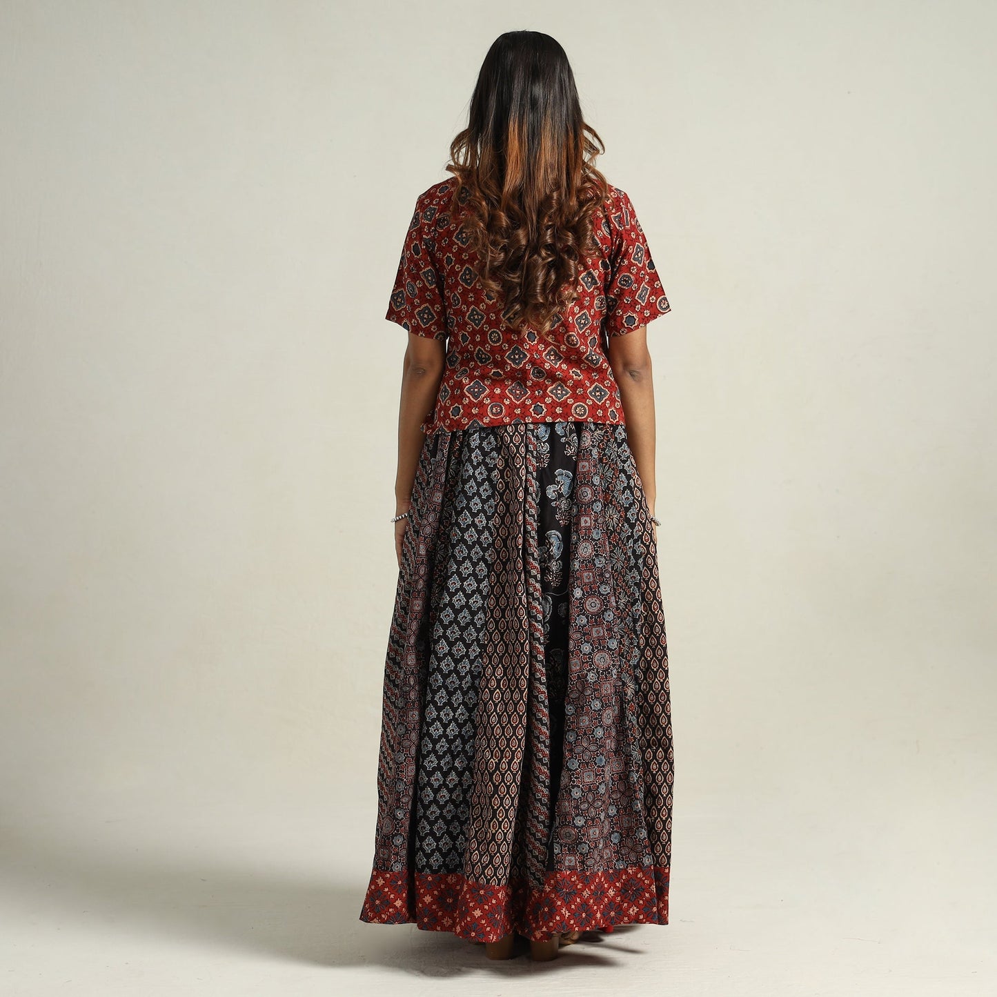 Ajrakh Patchwork Skirt