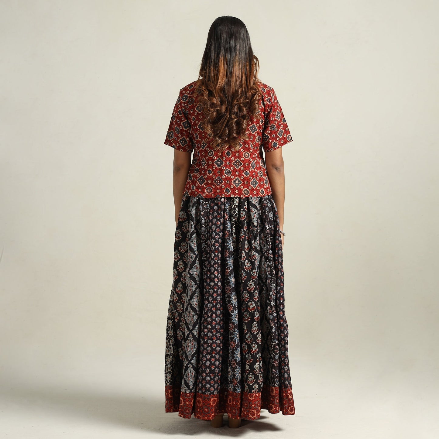 Ajrakh Patchwork Skirt