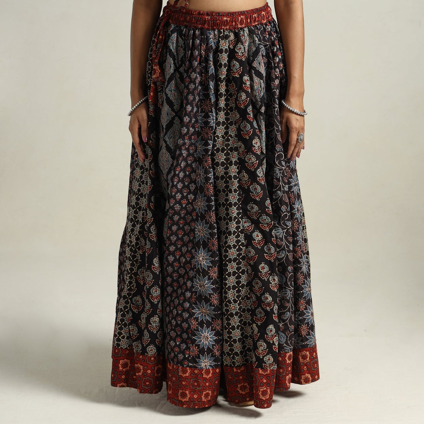 Ajrakh Patchwork Skirt