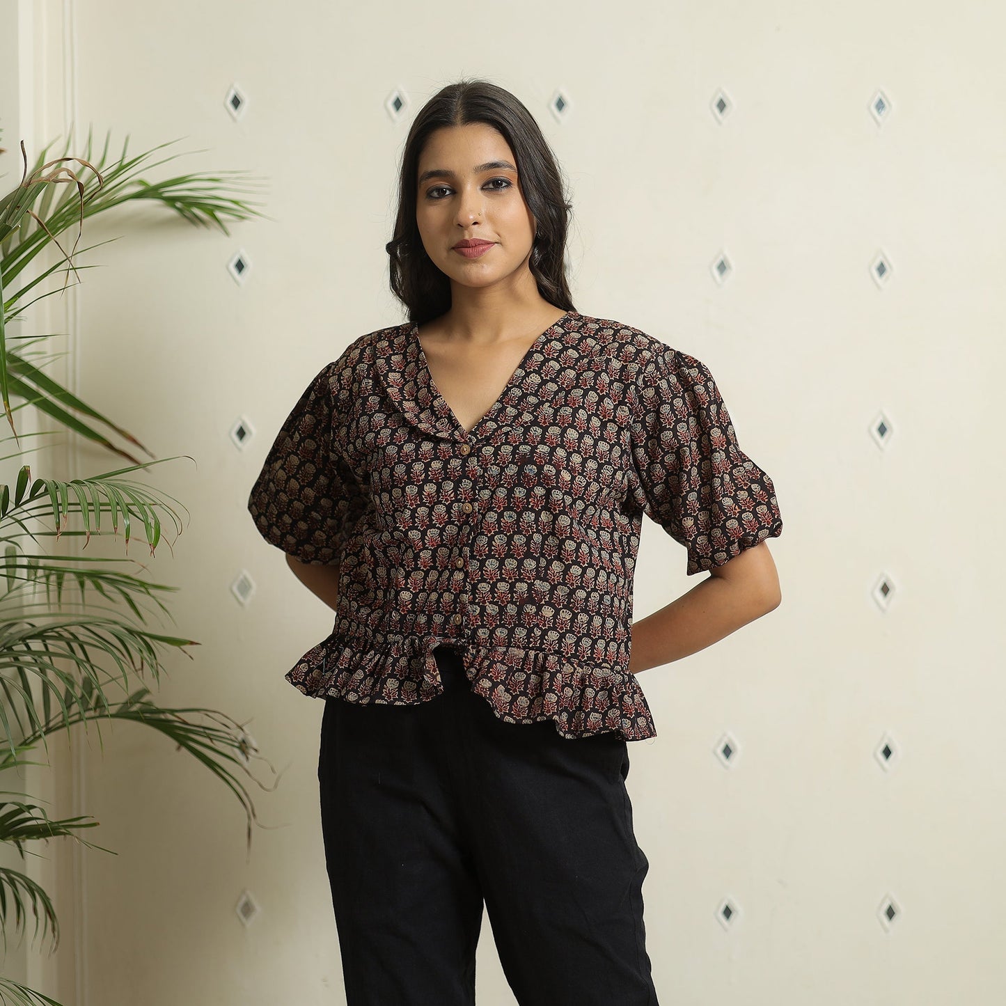 Ajrakh Crop Top