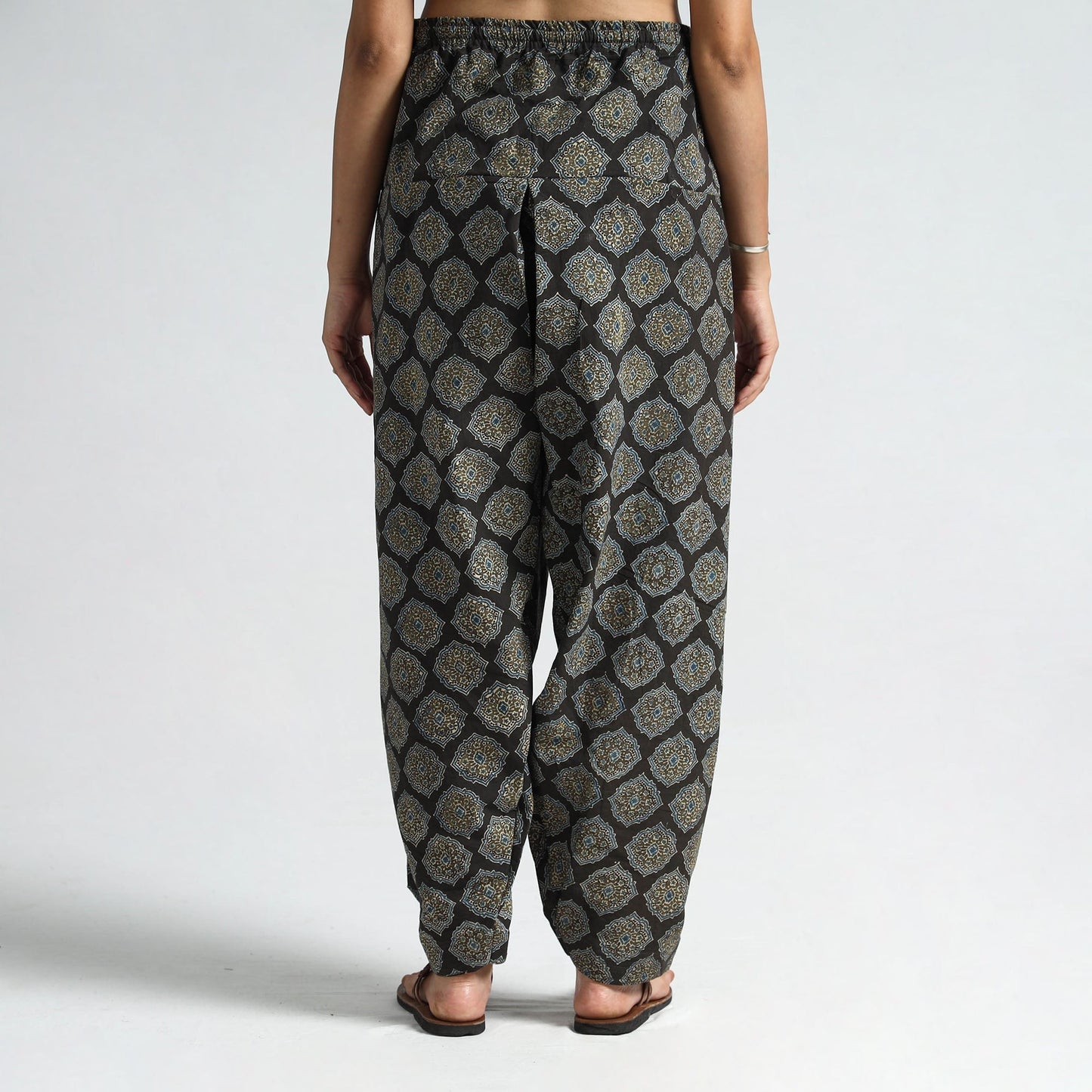 Buy Ajrakh Block Printed Cotton Elasticated Salwar 07 Online at iTokri.com