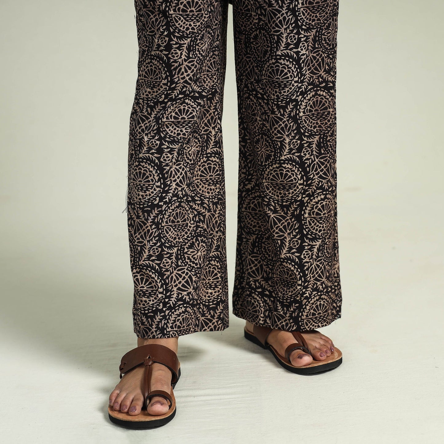 Ajrakh Kaftan with Palazzo & Dupatta Set