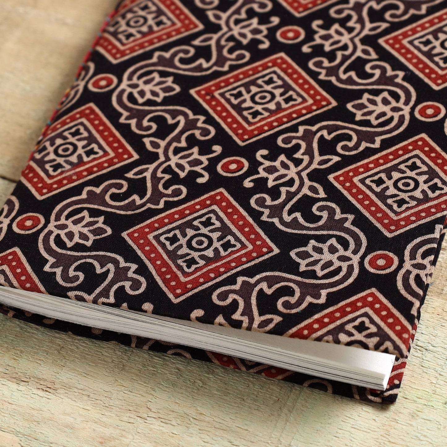 Ajrakh Fabric Cover Handmade Paper Notebook Online in India