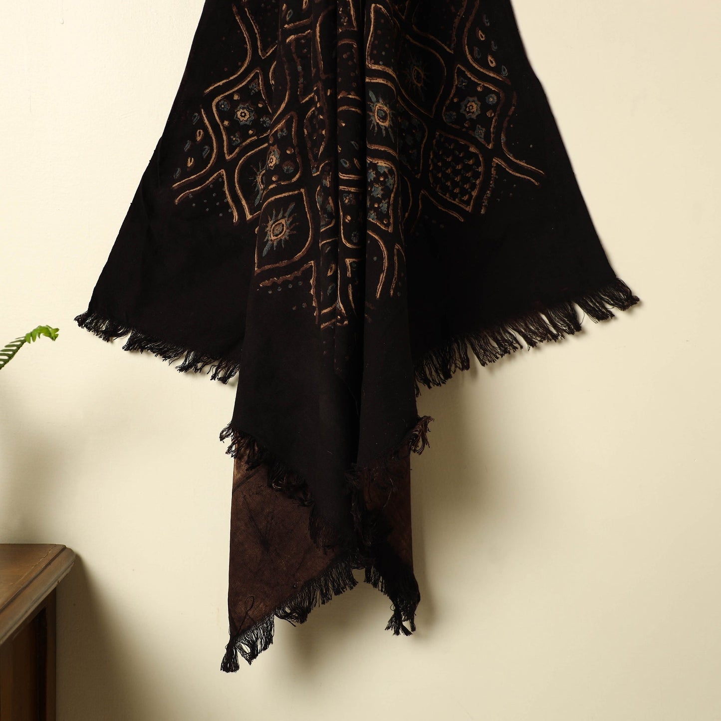 Brown Handloom Block Print Cotton Ajrakh Towel