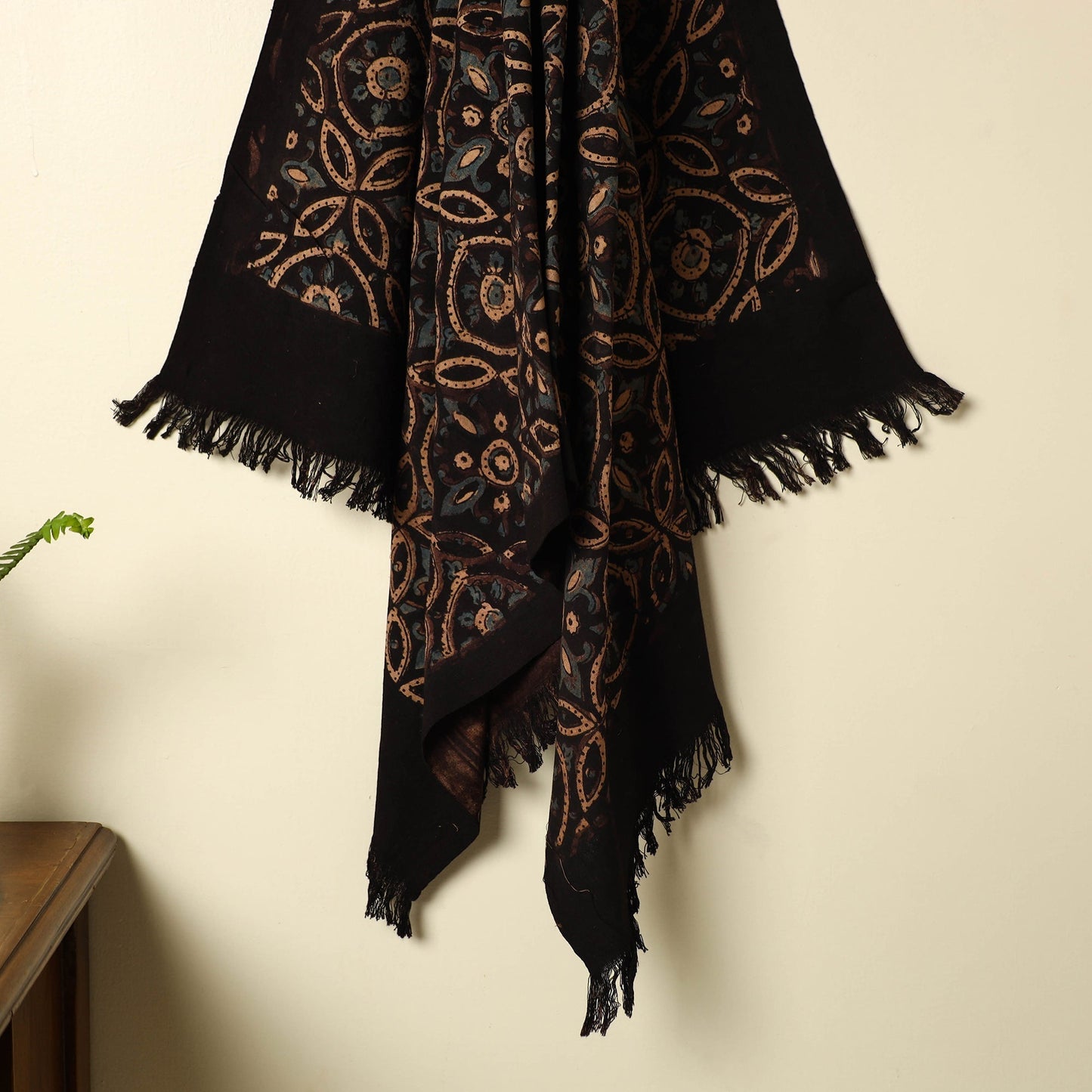 Brown Handloom Block Print Cotton Ajrakh Towel