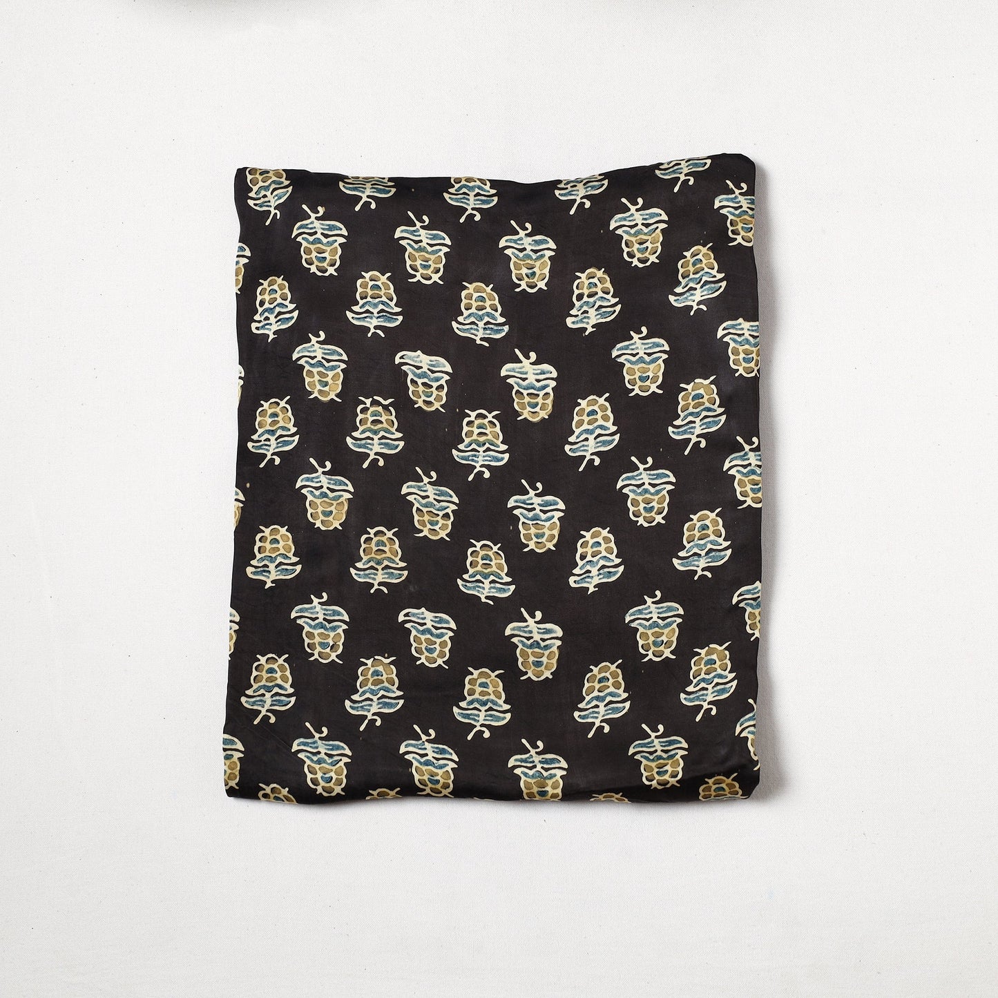 Ajrakh Hand Block Printed Modal Silk Precut Fabric 55