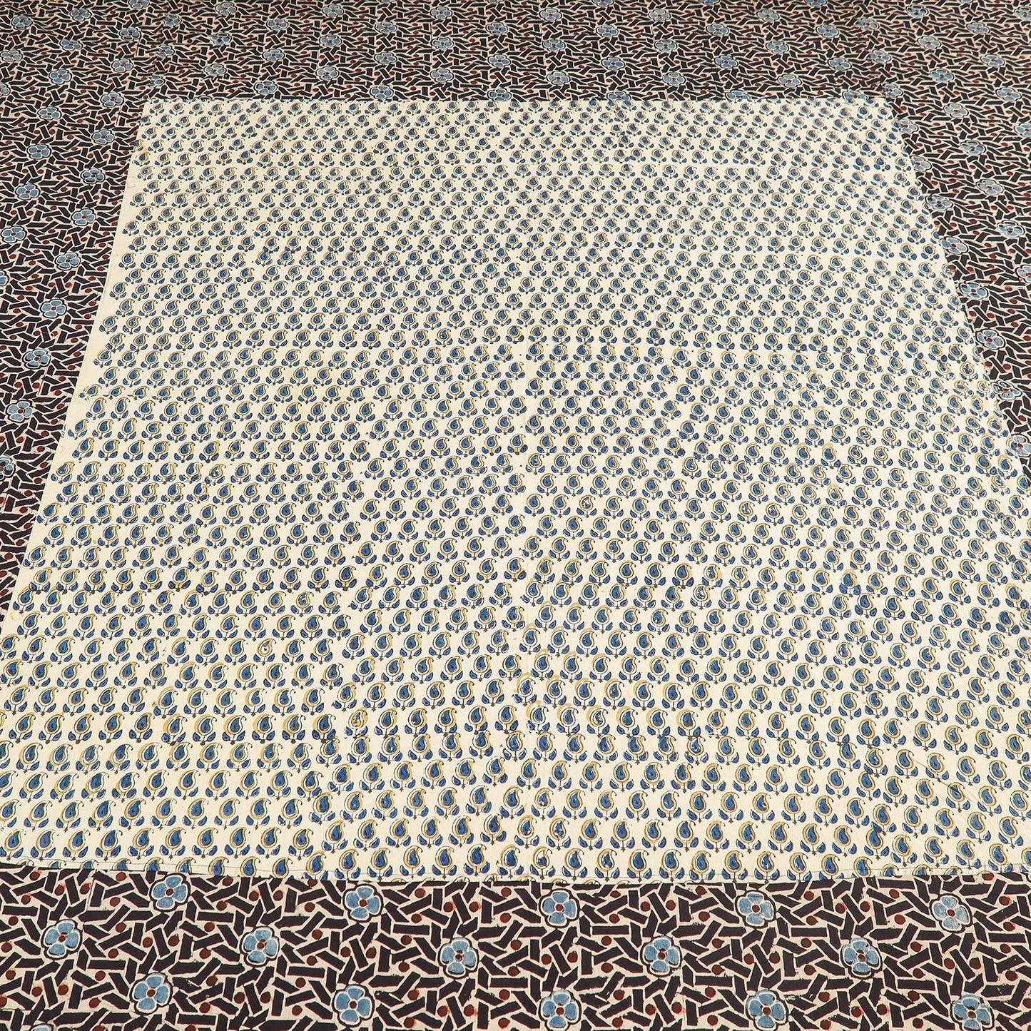 ajrakh double bed cover set