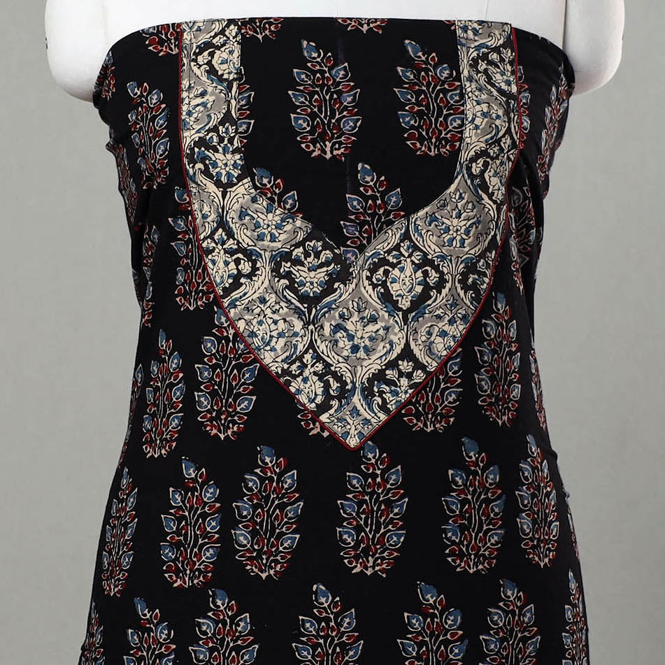 Traditional Ajrakh Print Kurta Material Online in India