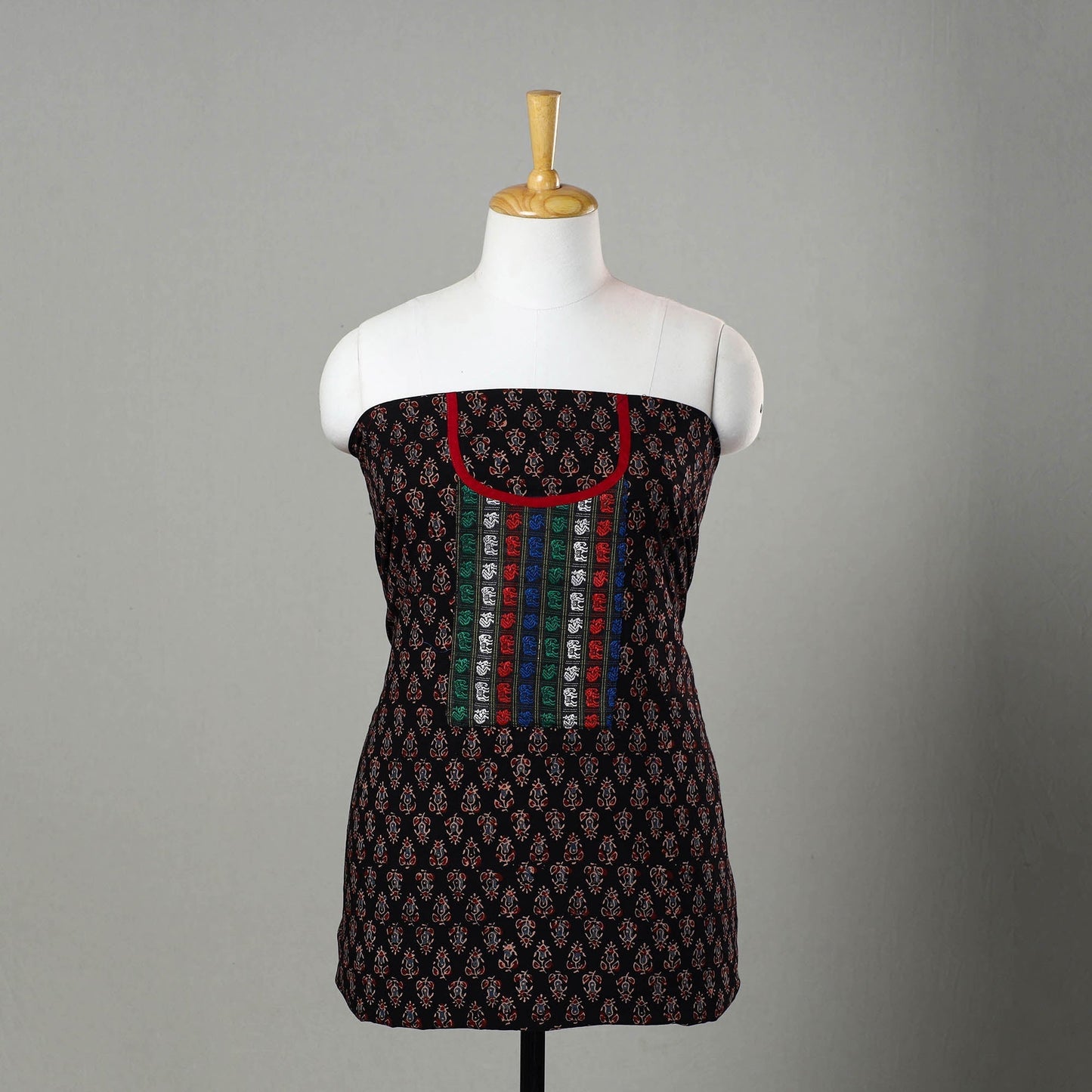 Traditional Ajrakh Print Kurta Material Online in India