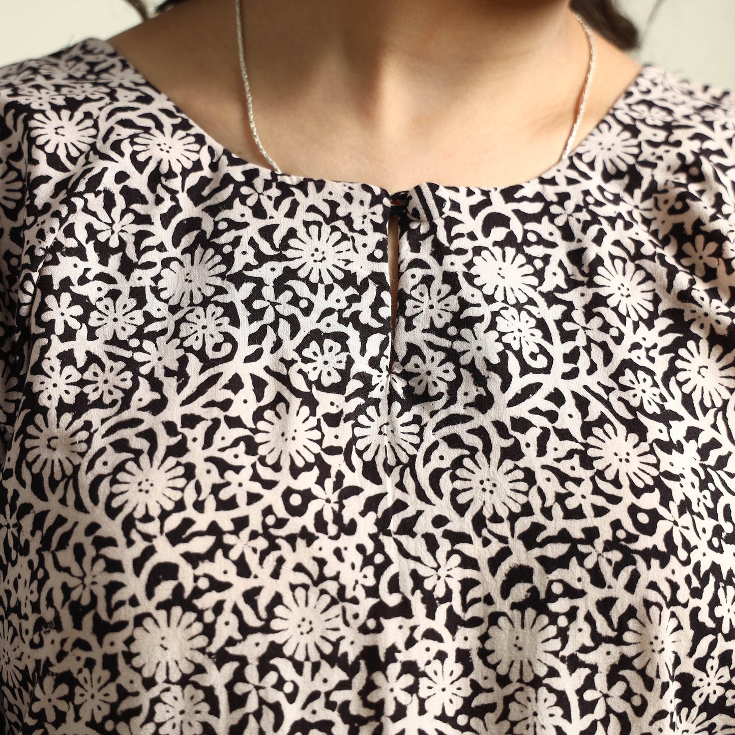 Bagh Block Printing Cotton Kurta with Palazzo & Dupatta Set