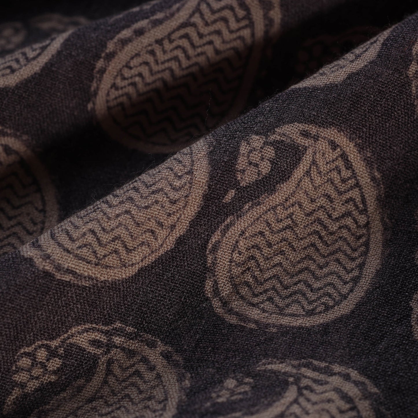 Bagh Block Printed Merino Wool Handloom Fabric