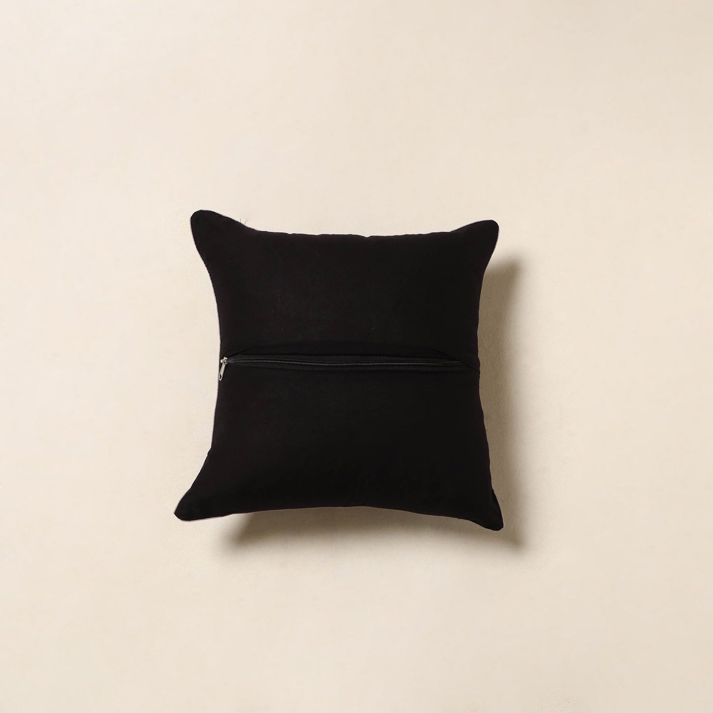 Black - cotton bagh cushion cover 63 - handcrafted