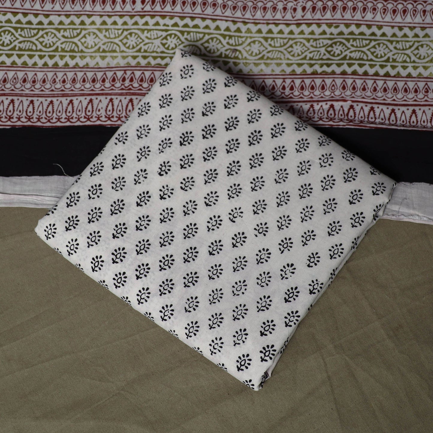 Bagh hand block print natural dyed cotton 3pc unstitched
