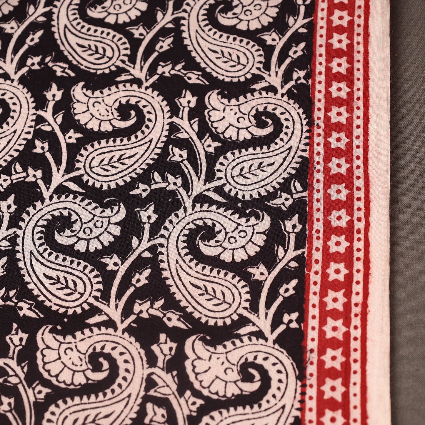 Multicolor Bagh Hand Block Print Natural Dyed Cotton Fabric