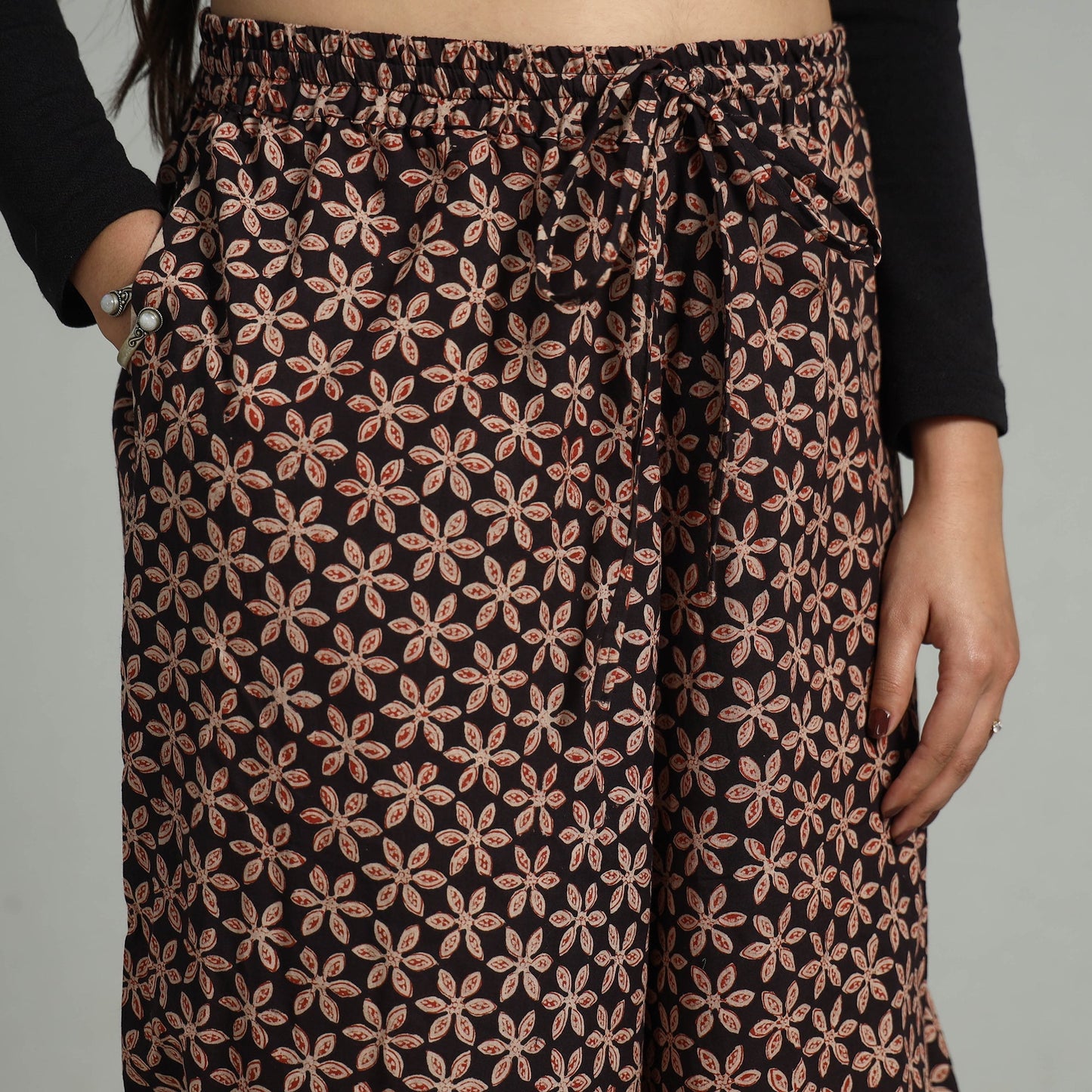 Bagru Block Print Cotton Elasticated Harem Pant