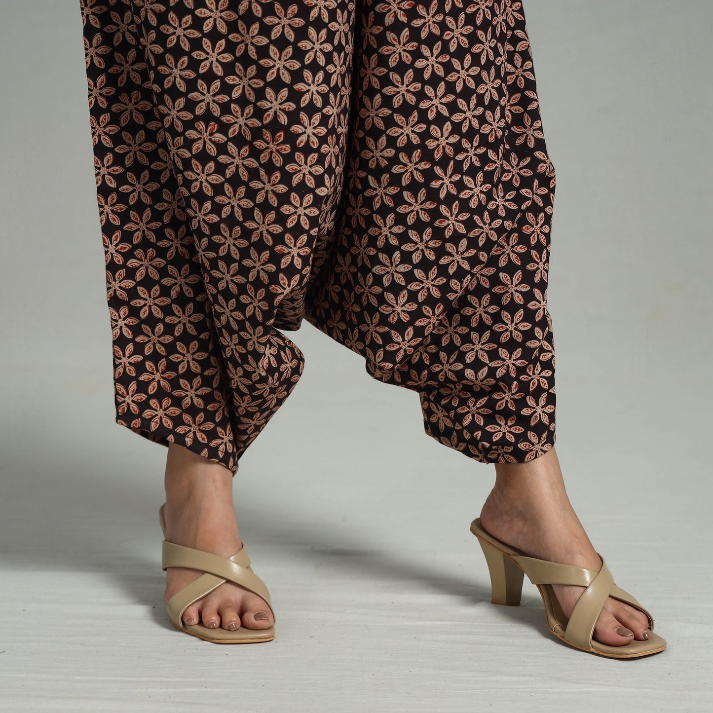 Bagru Block Print Cotton Elasticated Harem Pant