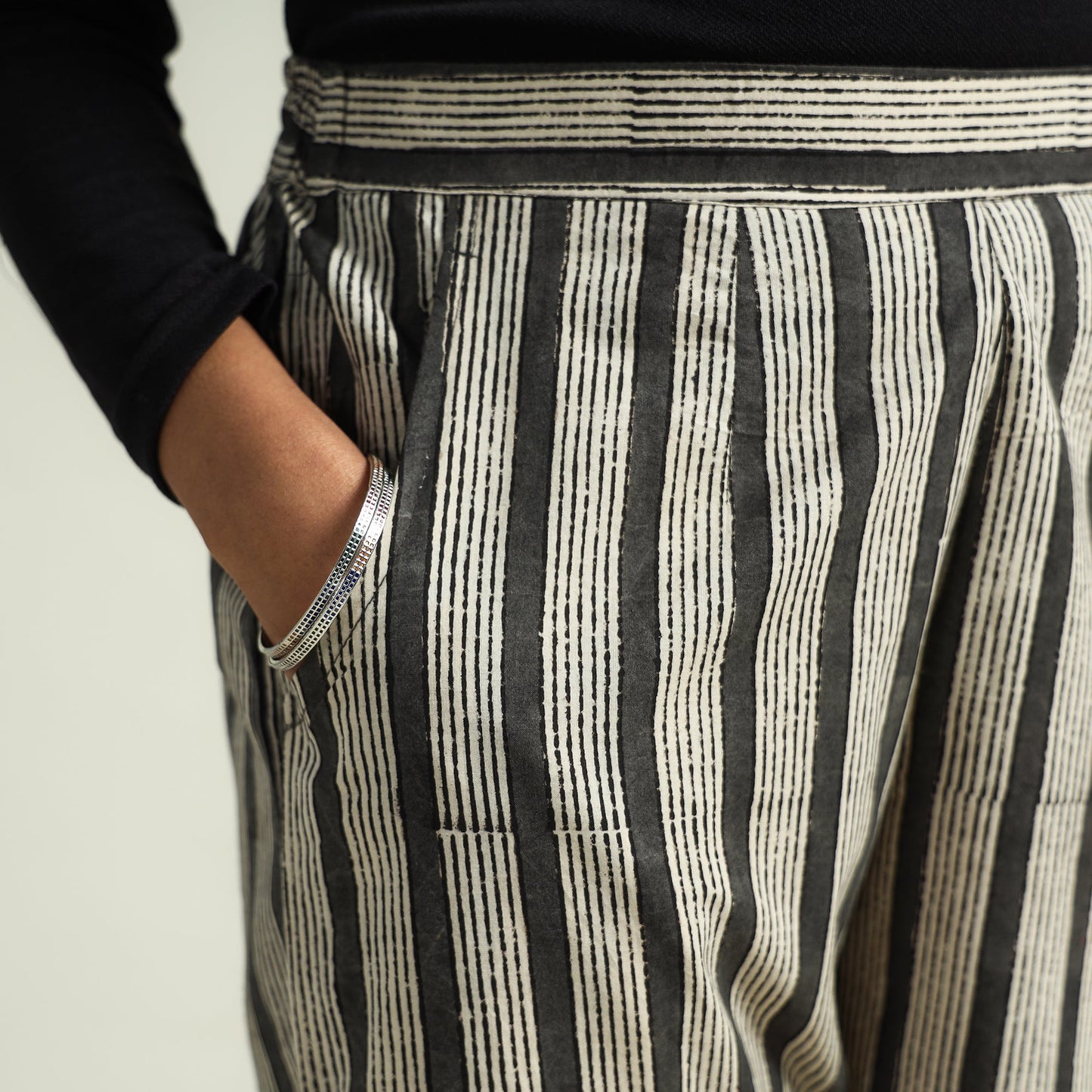 Buy Bagru Block Printed Cotton Elasticated Palazzo Online at iTokri.com