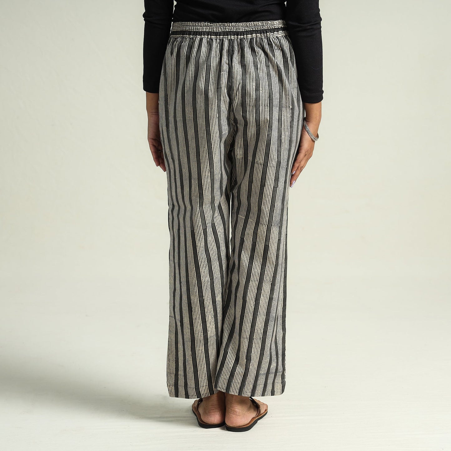 Buy Bagru Block Printed Cotton Elasticated Palazzo Online at iTokri.com