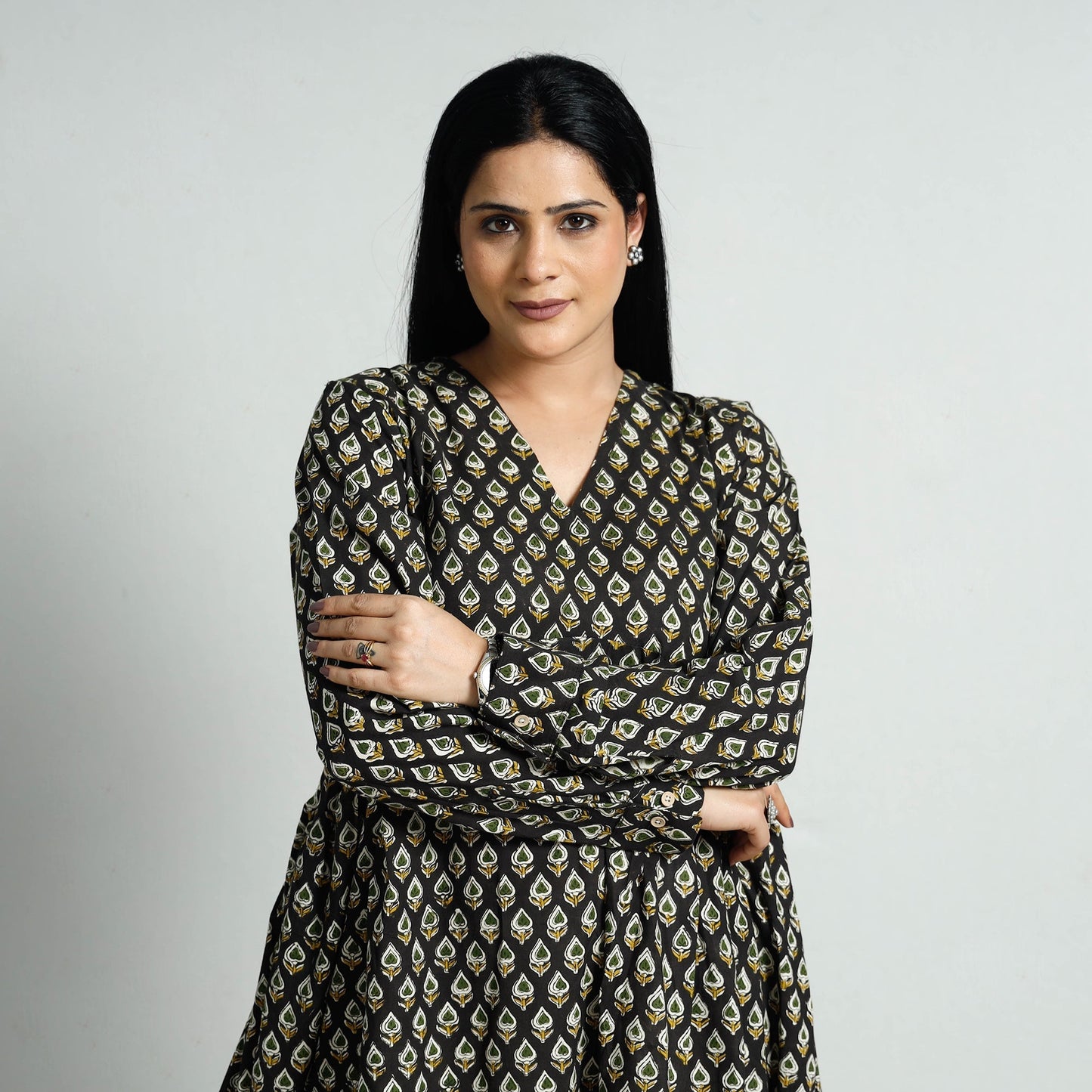 Bagru Block Printed Cotton Flare Dress Online at iTokri.com