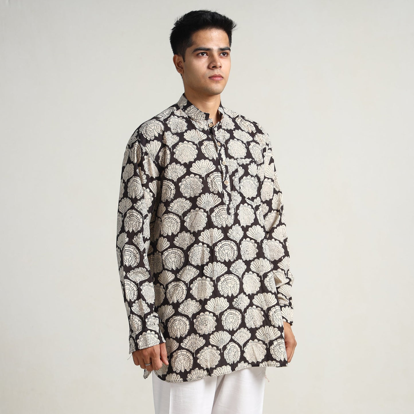 Buy Bagru Block Printing Cotton Men Short Kurta 05 Online at iTokri.com