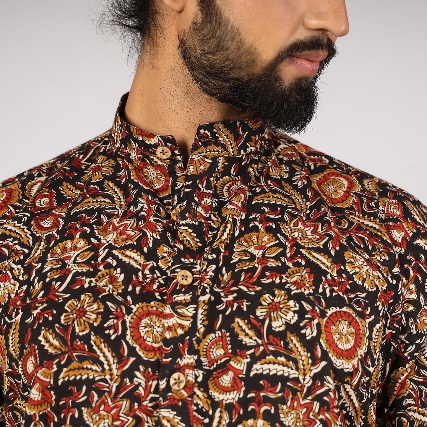 Bagru Block Printing Cotton Men Short Kurta