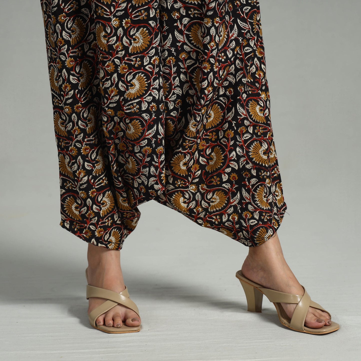 Buy Bagru Block Print Cotton Elasticated Harem Pant