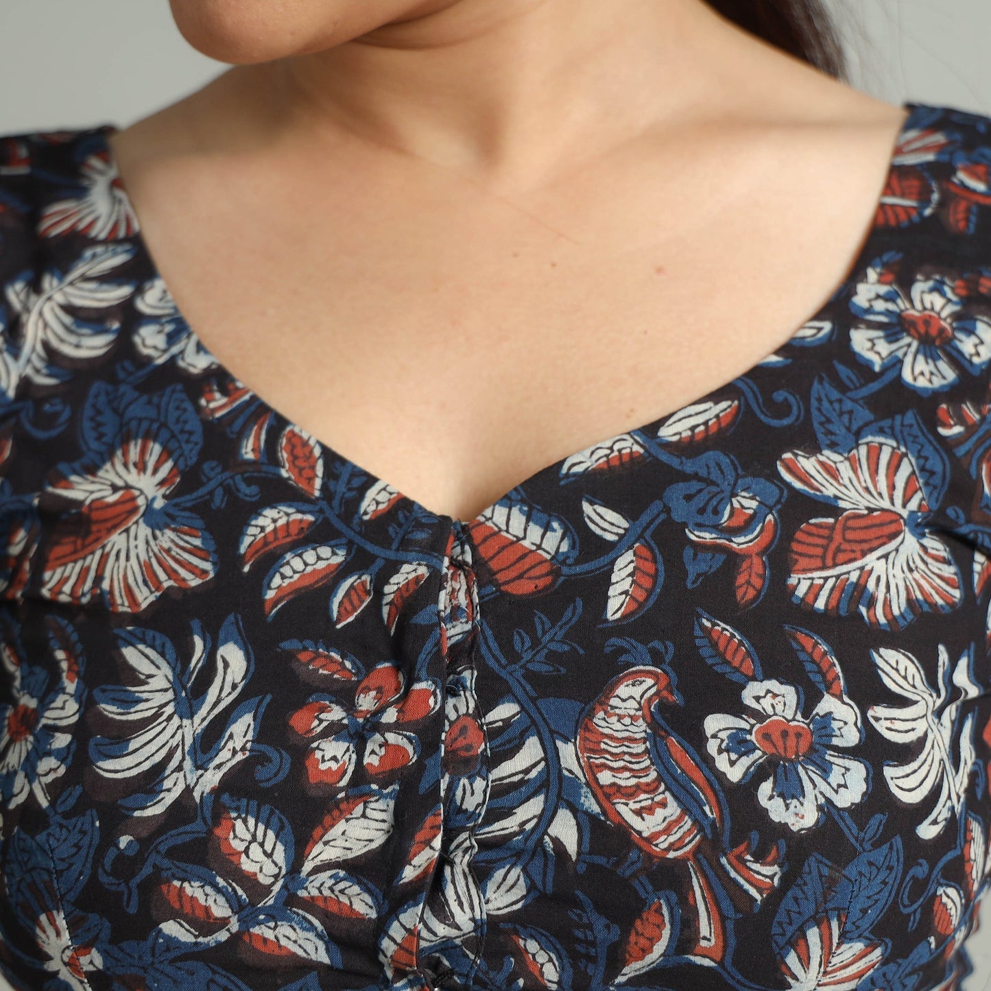 Buy Bagru Dabu Block Printed Cotton Stitched Blouse 07 Online at iTokri.com