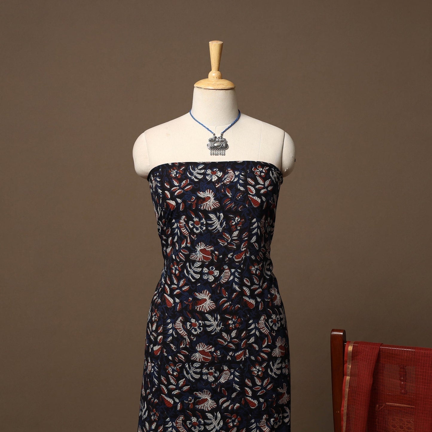 Bagru hand natural dyed cotton 2pc unstitched dress