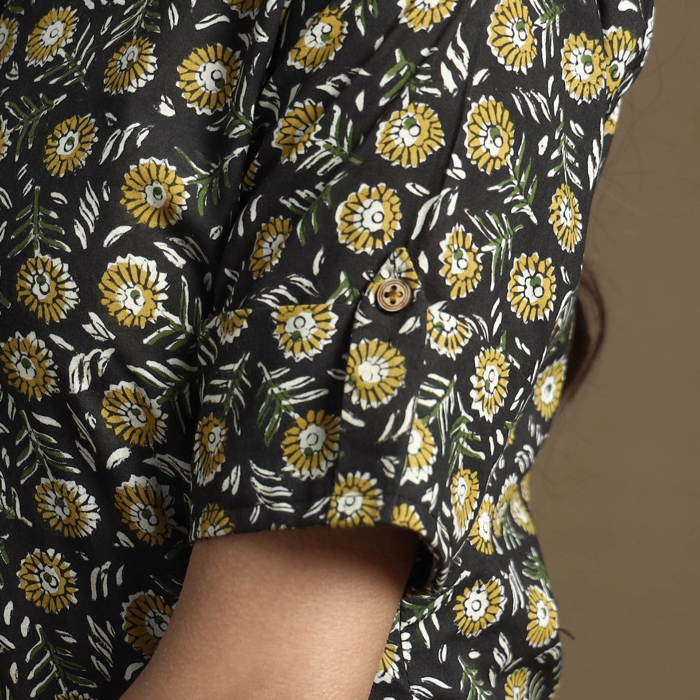 Bagru Hand Block Printed Cotton A-Line Kurta Online at iTokri.com